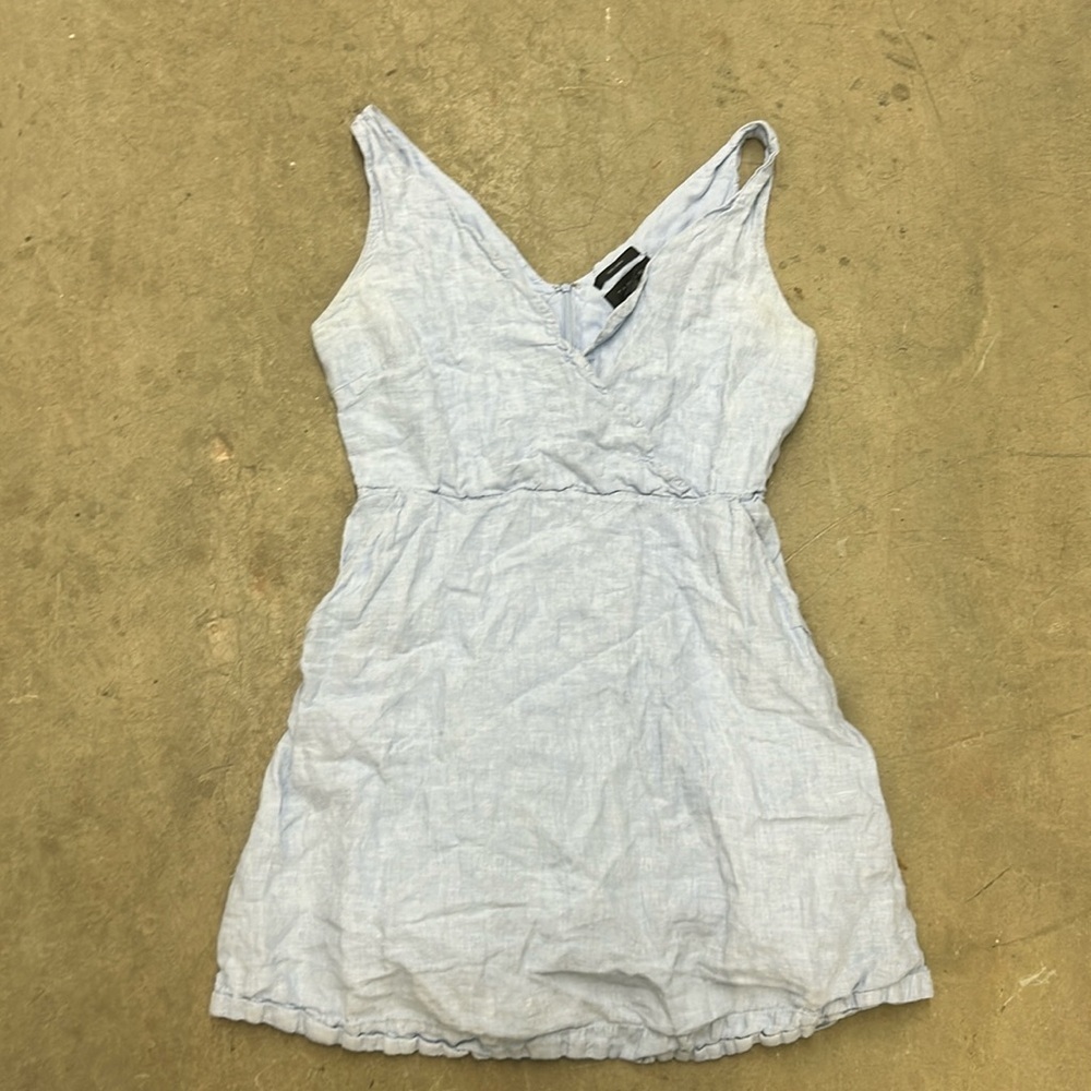 Tahari‎ linen lined chambray dress
